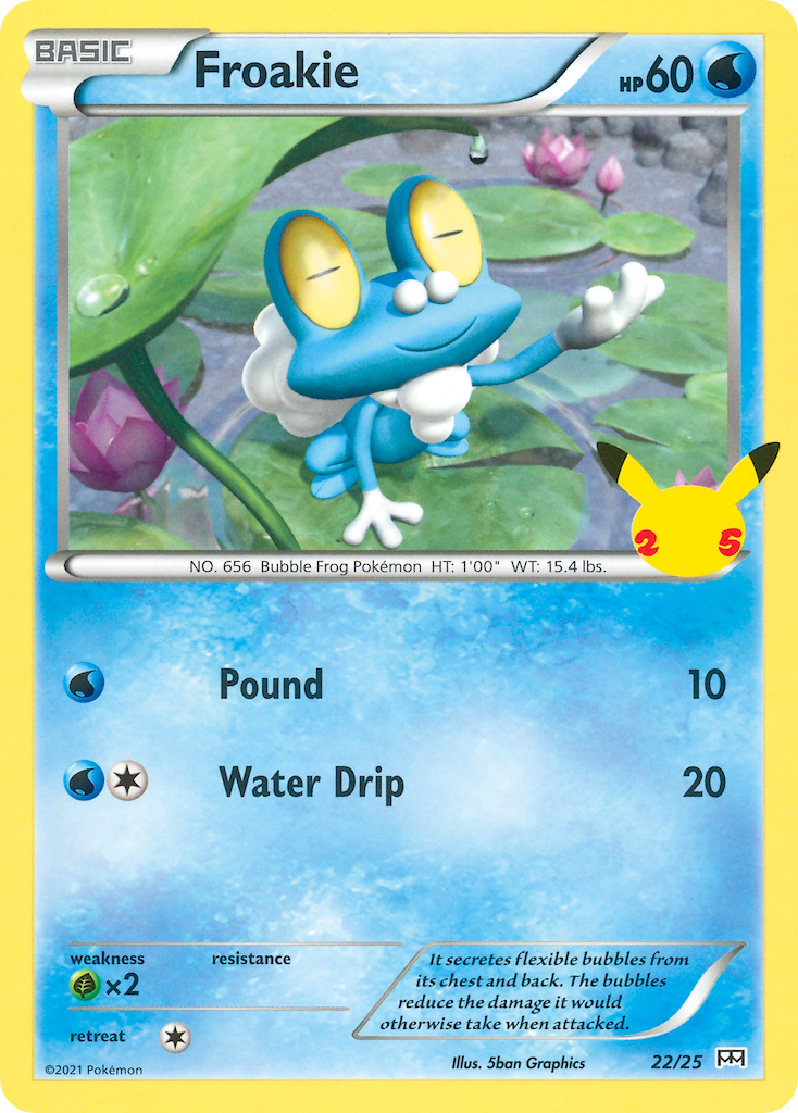 McDonald’s 25th Anniversary Non-Holo Froakie #22